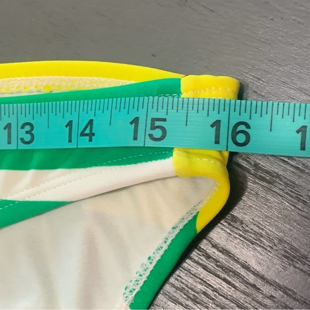 OP watermelon yellow green bikini bottom 11-13. - Picture 5 of 9